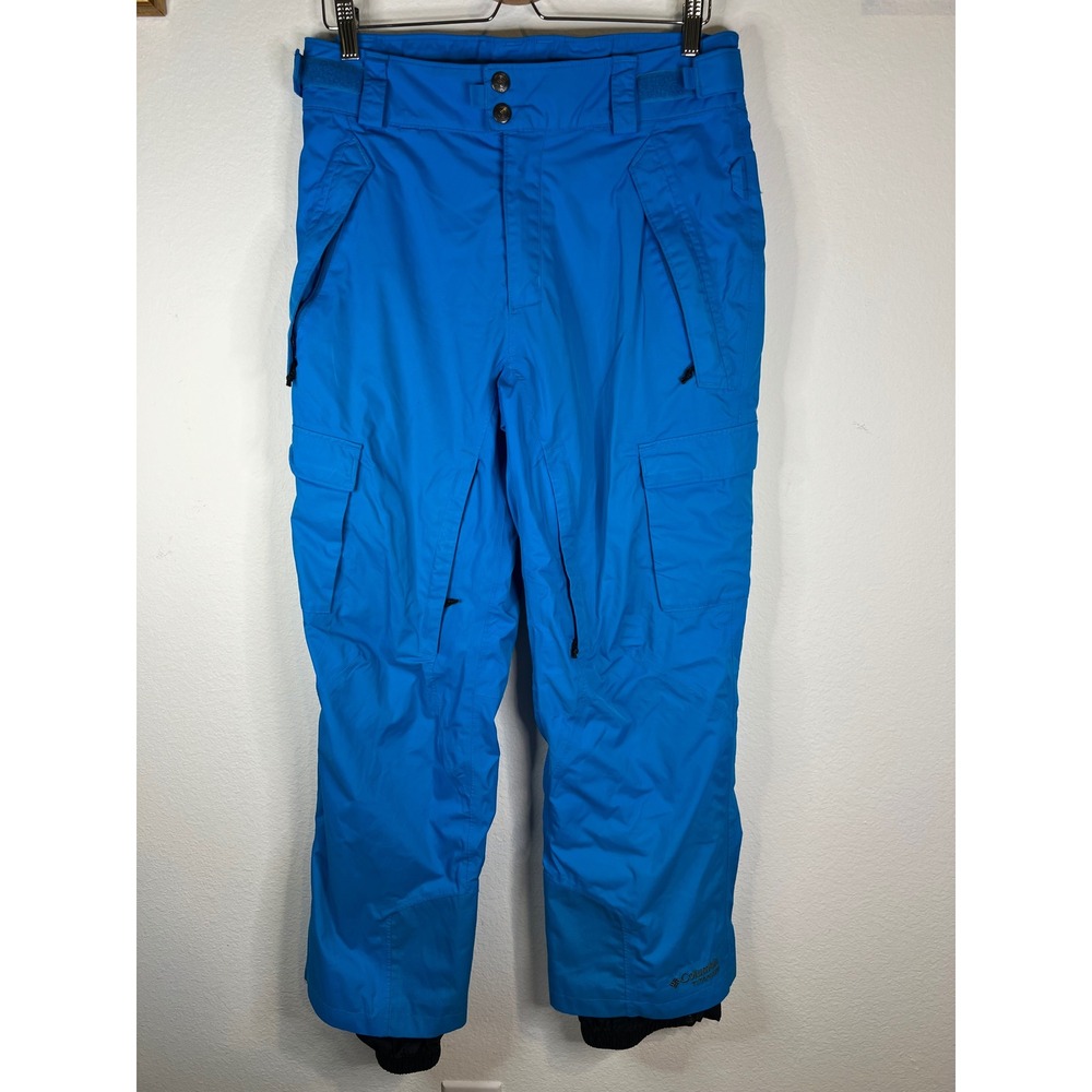 Columbia Titanium Omni-Tech Ski Pants Cargo Waterproof Blue Small